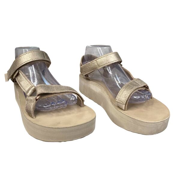 Teva Women's Midform Arivaca Beige Platform Strappy Sandal Size US 10 - Picture 5 of 10